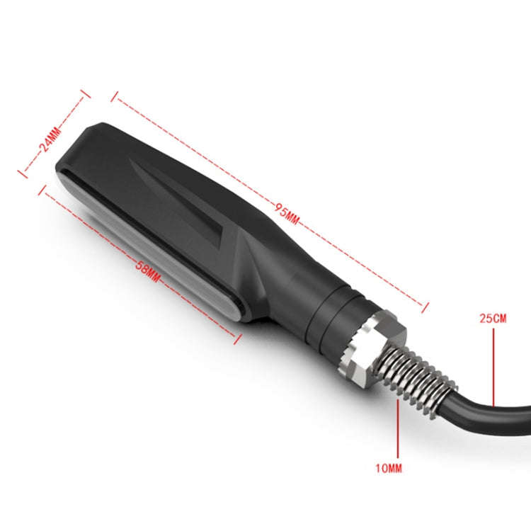 2 PCS D12V / 1W Motorcycle LED Waterproof Dynamic Blinker Side Lights Flowing Water Turn Signal L...