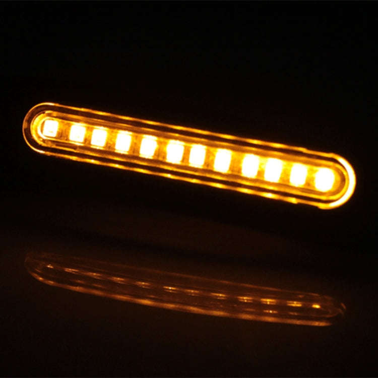 2 PCS D12V / 1W Motorcycle LED Waterproof Dynamic Blinker Side Lights Flowing Water Turn Signal L...