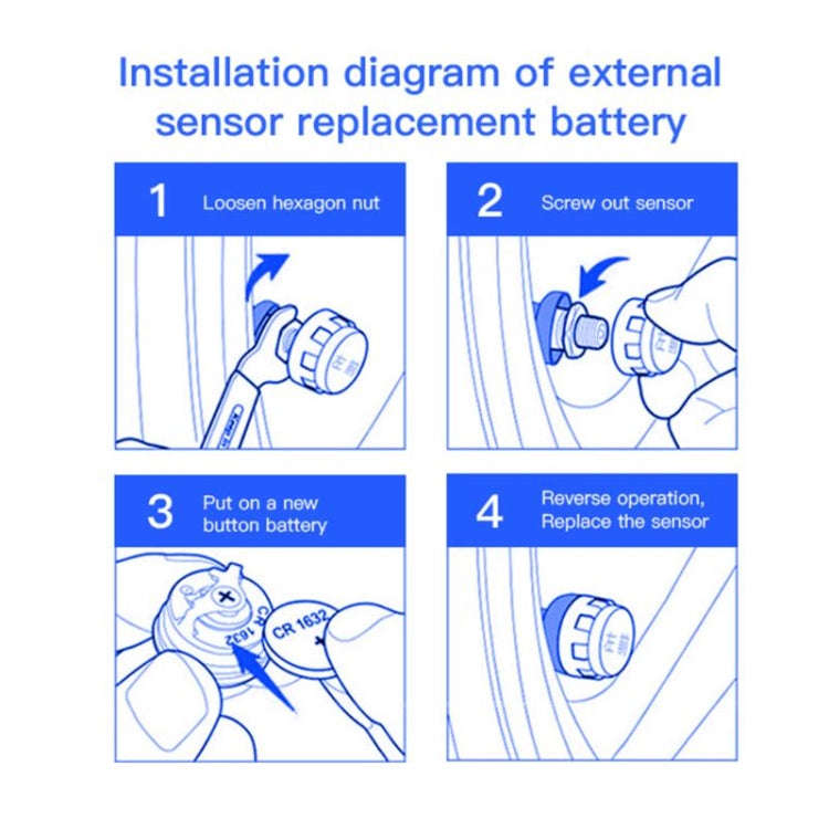 Universal Motorcycle Wireless High Precision Solar Energy TPMS Tire Pressure Alarm System Externa...