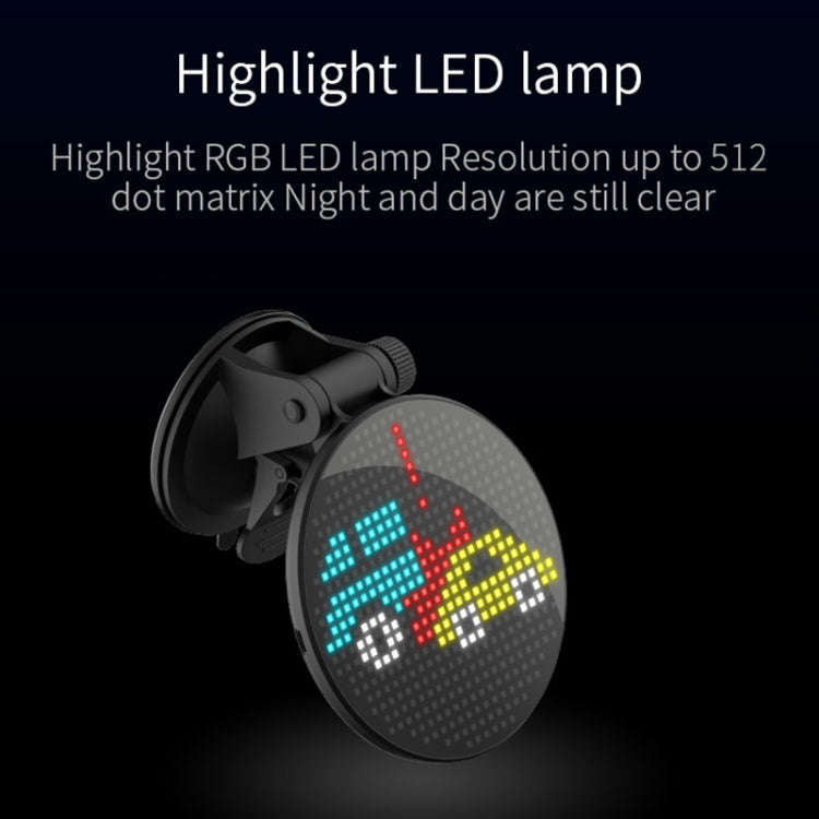 EM01 Car Bluetooth Intelligent LED Expression Sticker Emoticons APP Manual Control