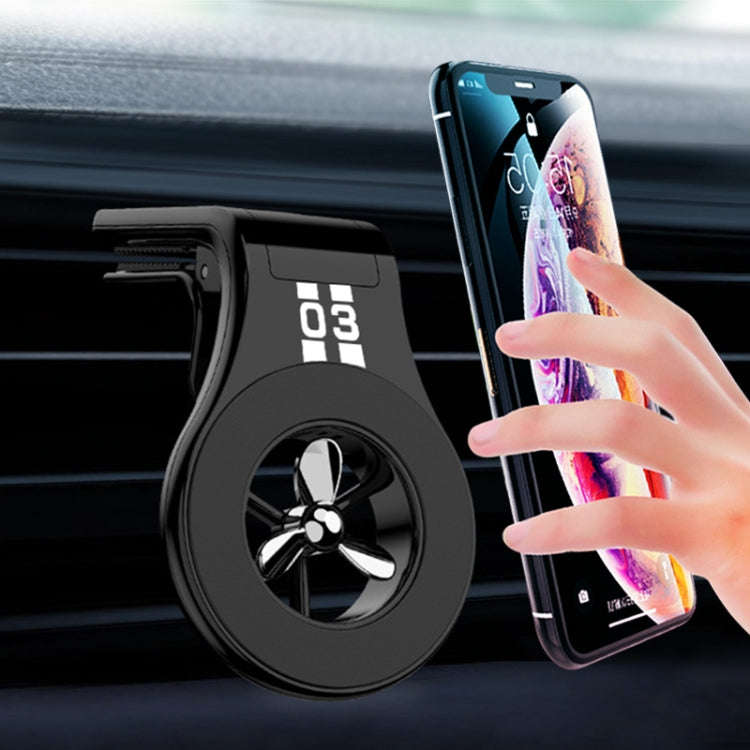 Car Air Outlet Strong Magnetic Suction Sticky Bracket with Aromatherapy (Black)
