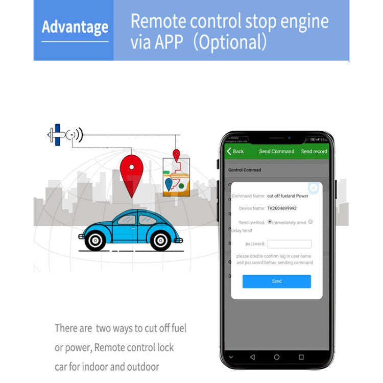 TK300 4G GPS / GPRS / GSM Realtime Car Truck Vehicle Tracking GPS Tracker with Battery and Relay