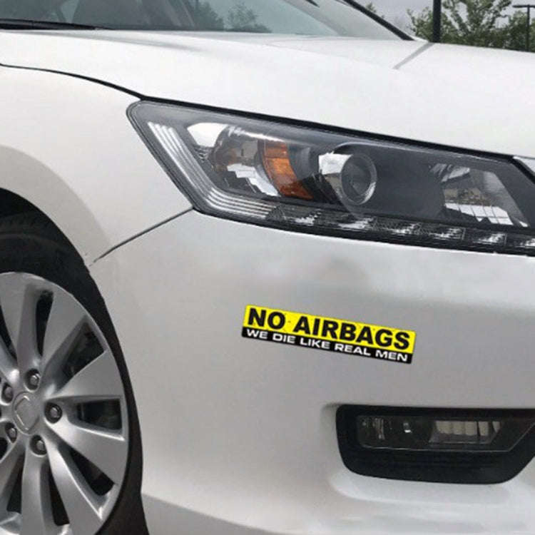 10 PCS Car NO AIRBAGS Words Random Decorative Sticker