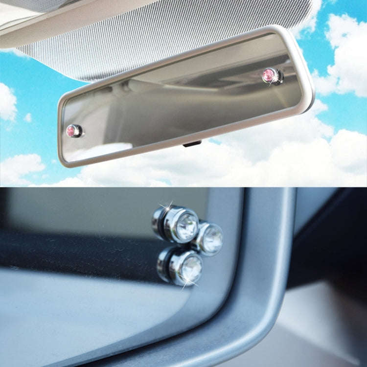 6 in 1 Car Diamond Sticker Set Personality Crystal Decoration (Blue)