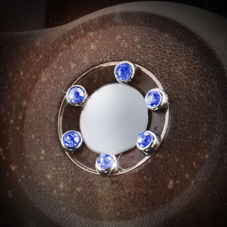 6 in 1 Car Diamond Sticker Set Personality Crystal Decoration (Blue)