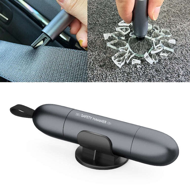 2 in 1 Car Multifunctional Safety Rescue Hammer Life Saving Escape Emergency Hammer Seat Belt Cut...