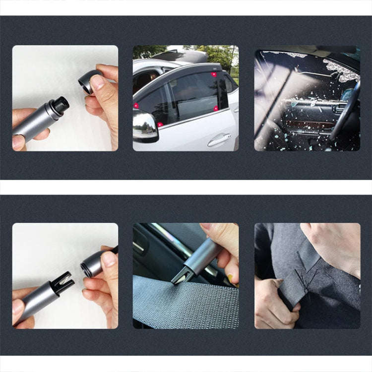 2 in 1 Car Multifunctional Safety Rescue Hammer Life Saving Escape Emergency Hammer Seat Belt Cut...