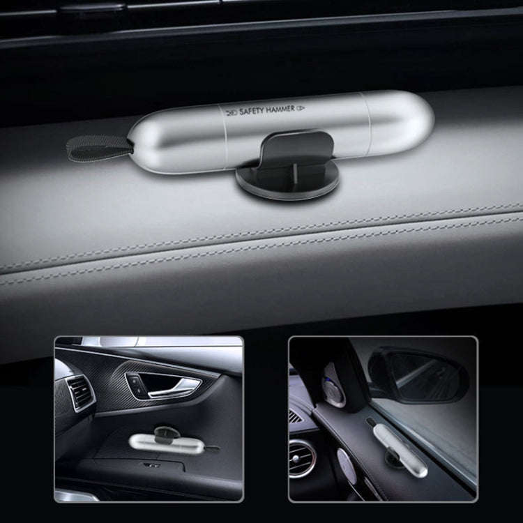 2 in 1 Car Multifunctional Safety Rescue Hammer Life Saving Escape Emergency Hammer Seat Belt Cut...