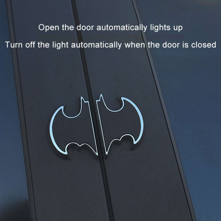 2 PCS Car LED Door Warning Lights Anti-collision Door Opening Lamp Flashing Lights (Black)