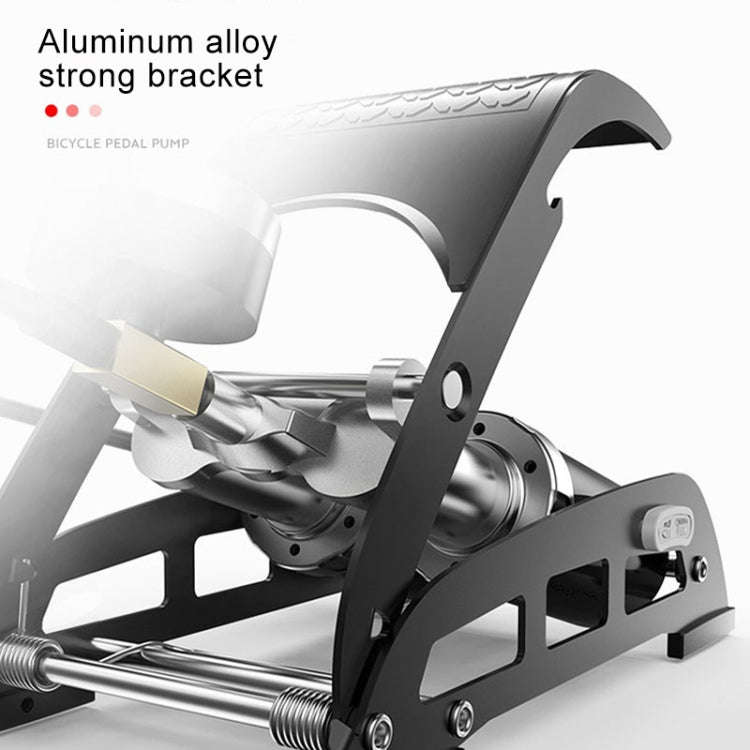55B-01 Car / Motorcycle / Bicycle Portable High Pressure Double Pipe Inflatable Cylinder Pedal Ai...