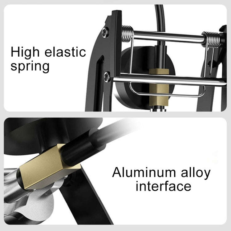 55B-01 Car / Motorcycle / Bicycle Portable High Pressure Double Pipe Inflatable Cylinder Pedal Ai...