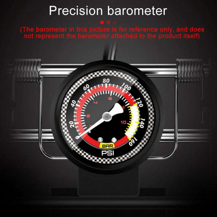 55B-01 Car / Motorcycle / Bicycle Portable High Pressure Double Pipe Inflatable Cylinder Pedal Ai...