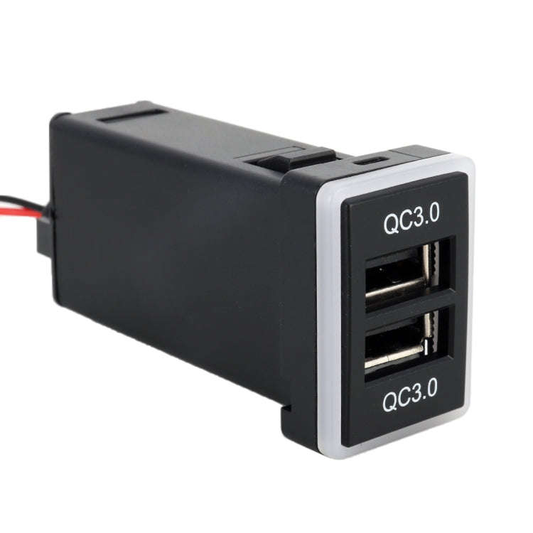 Car QC3.0 Fast Charge USB Interface Modification Charger for Toyota, Fuse to Take Power(Green Light)