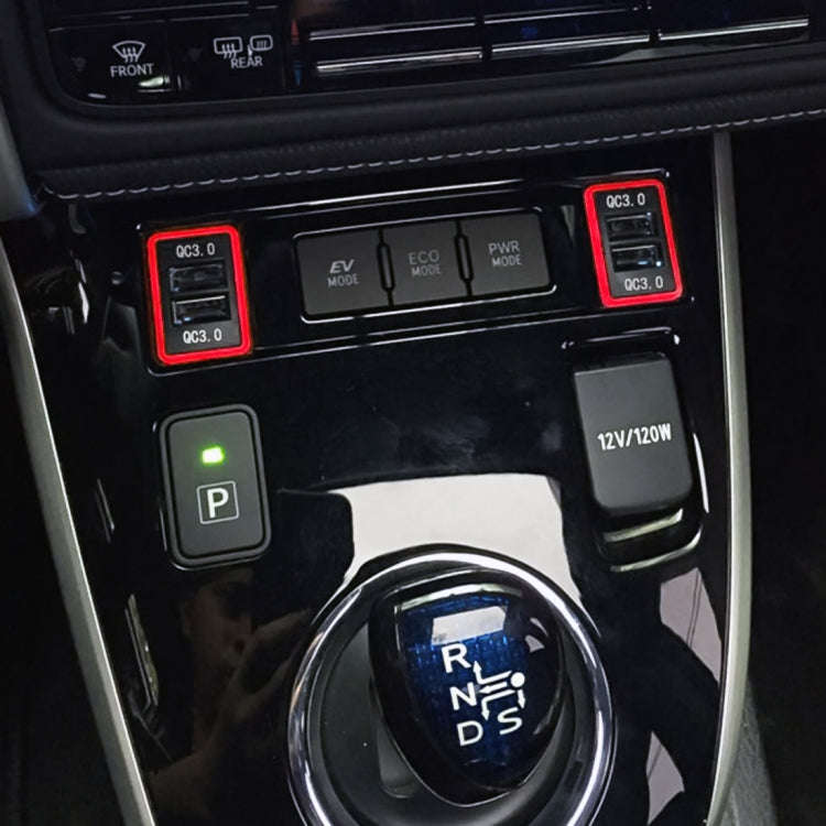 Car QC3.0 Fast Charge USB Interface Modification Charger for Toyota, Cigarette Lighter to Take Po...