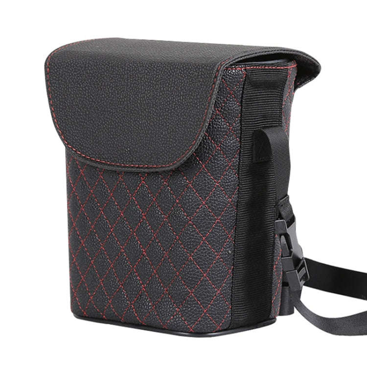 Car Back Seat Hook Garbage Can Car Storage Box (Black)