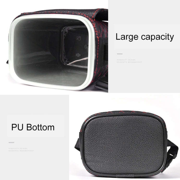 Car Back Seat Hook Garbage Can Car Storage Box (Black)