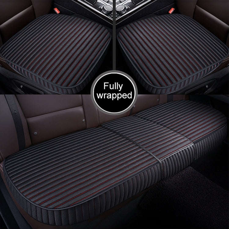 3 in 1 Car Seat Cushion Free Binding All Inclusive Seat Mat Set (Black)