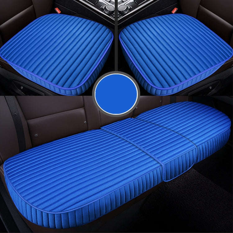 3 in 1 Car Seat Cushion Free Binding All Inclusive Seat Mat Set (Blue)