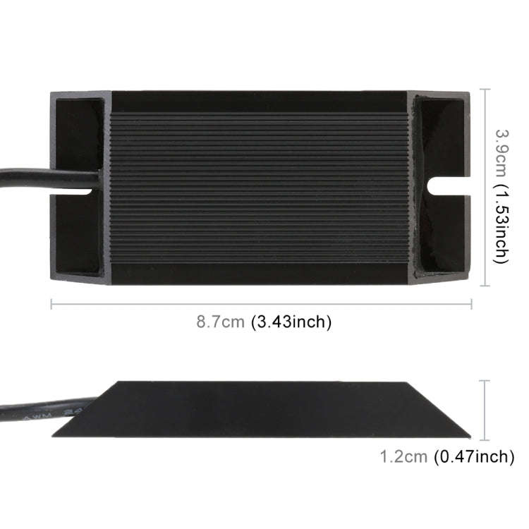 2 PCS 1156 / BAU15S DC12V 50W 6 Ohms Turn Signal / Reversing Light / Brake Light Split Dual Resis...