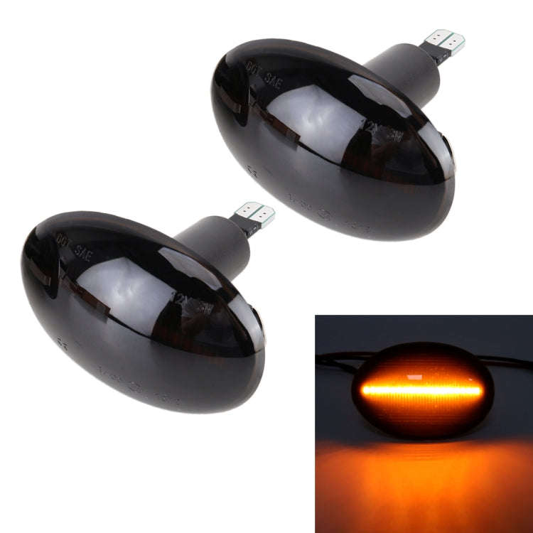 2 PCS DC12V / 3W Car LED Dynamic Blinker Side Lights Flowing Water Turn Signal Light for BMW Mini...