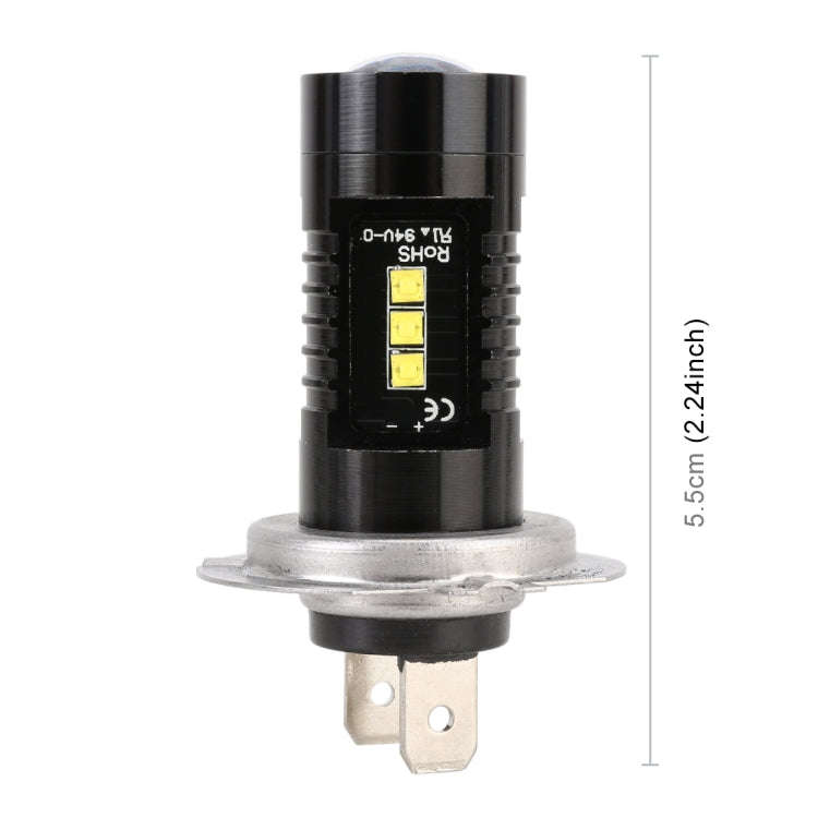 2 PCS H7 DC12V 4.3W 6000K 500LM Car Fog Lights with 12LEDs SMD-2525