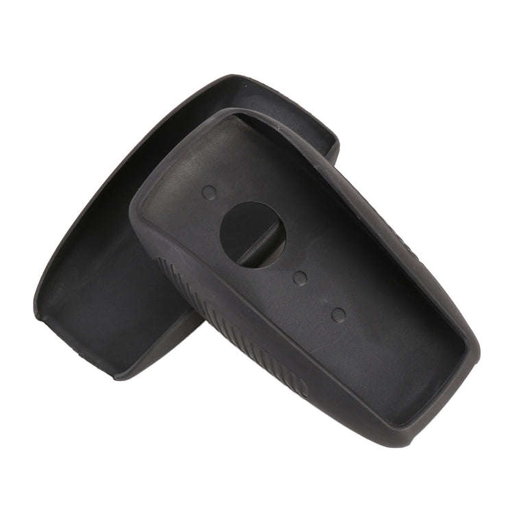 Car Flocking Plastic Square-shaped Key Protective Cover Two Buttons for Mercedes-Benz (Black)