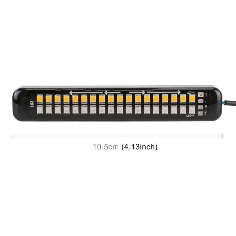 105mm DC12-24V / 1.6W Motorcycle LED Dynamic Blinker Side Lights Flowing Water Brake Lamp Turn Si...