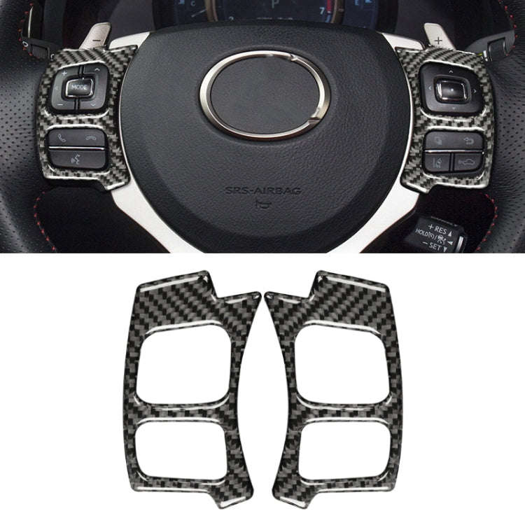 Car Carbon Fiber Steering Wheel Button Decorative Sticker for Lexus IS250 NX200 200t 300h 13-, Le...