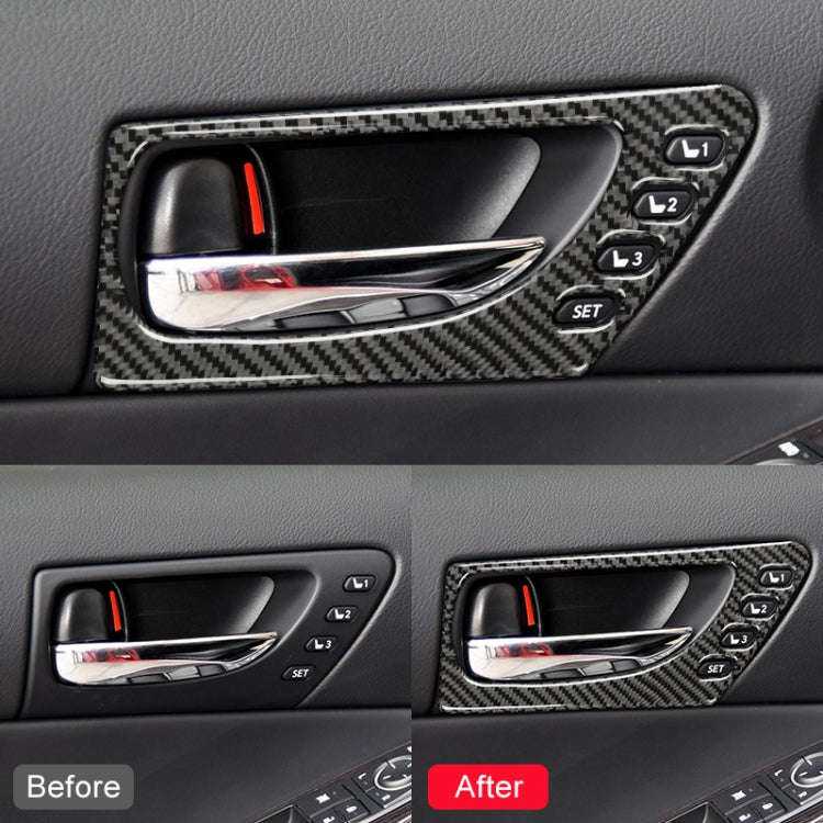 Car Carbon Fiber Front Door Handle Decorative Sticker for Lexus IS250 2013-, Left Drive A Style