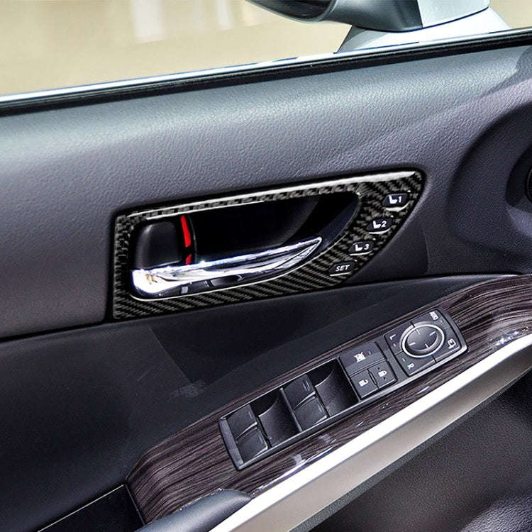 Car Carbon Fiber Front Door Handle Decorative Sticker for Lexus IS250 2013-, Left Drive A Style
