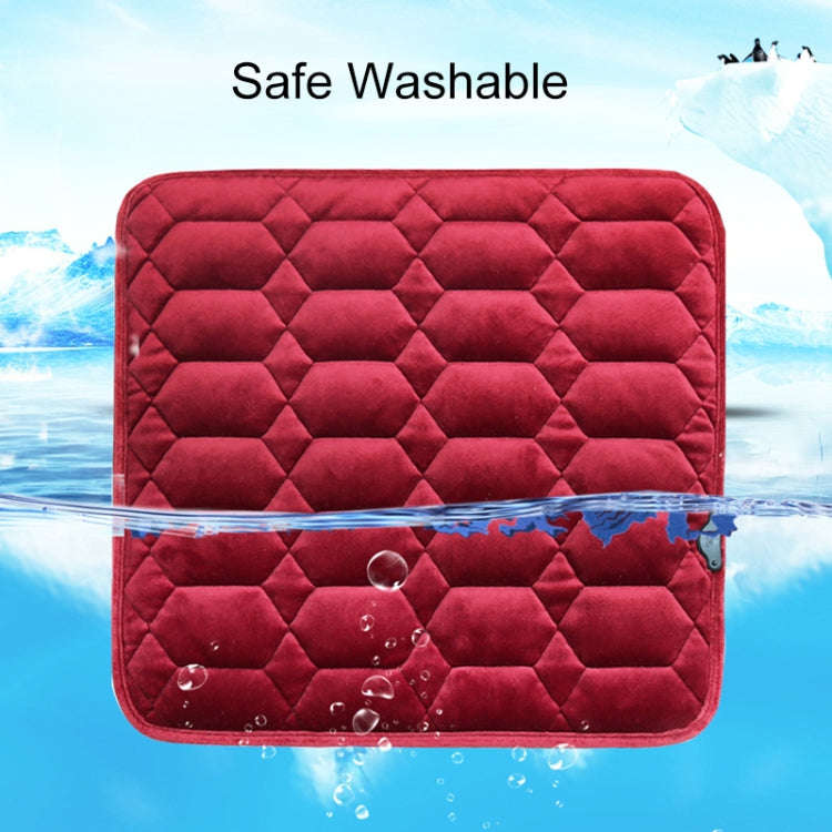 Car USB Seat Heater Cushion Warmer Cover Winter Heated Warm Mat, Style: Square (Coffee)