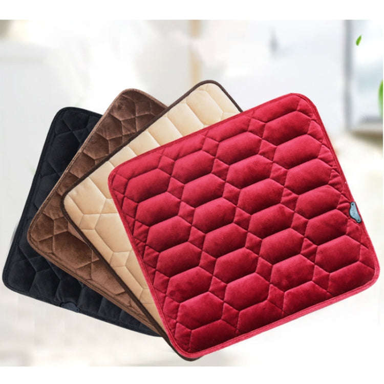 Car USB Seat Heater Cushion Warmer Cover Winter Heated Warm Mat, Style: Square (Coffee)