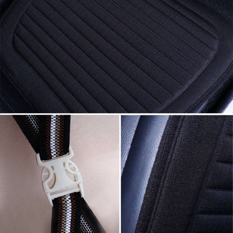 Car Four Seasons Linen Fabric Front Seat Cushion (Blue)