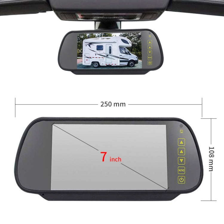 PZ466 Car Waterproof 170 Degree Brake Light View Camera + 7 inch Rearview Monitor for Ford Transi...