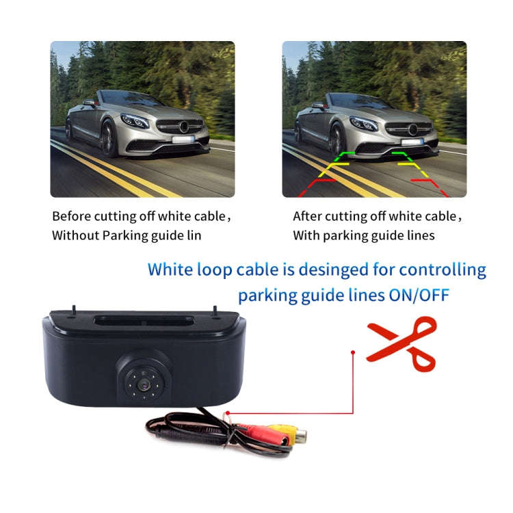 PZ469 Car Waterproof 170 Degree Brake Light View Camera + 7 inch Rearview Monitor for Nissan N200...