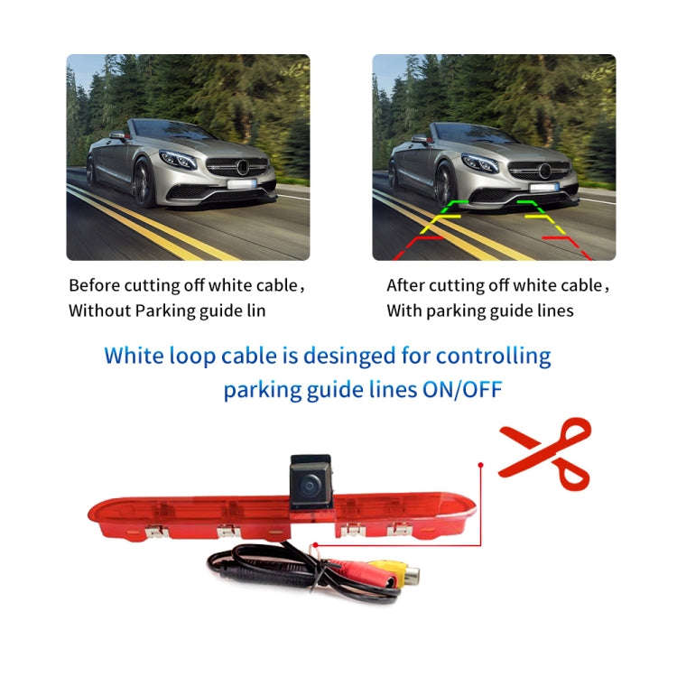 PZ471 Car Waterproof 170 Degree Brake Light View Camera + 7 inch Rearview Monitor for Citroen / P...