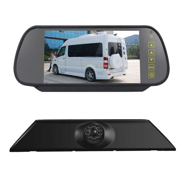 PZ474 Car Waterproof 170 Degree Brake Light View Camera + 7 inch Rearview Monitor for Iveco Daily...