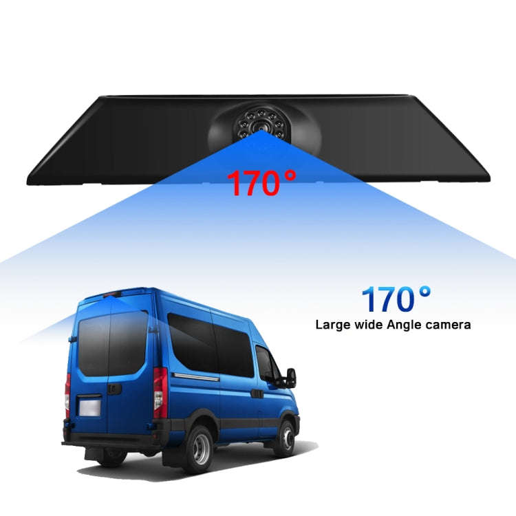 PZ474 Car Waterproof 170 Degree Brake Light View Camera + 7 inch Rearview Monitor for Iveco Daily...