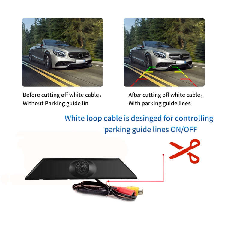 PZ474 Car Waterproof 170 Degree Brake Light View Camera + 7 inch Rearview Monitor for Iveco Daily...