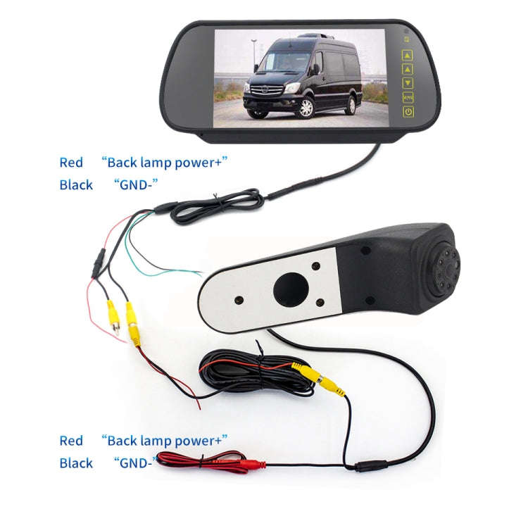 PZ475 Car Waterproof 170 Degree Brake Light View Camera + 7 inch Rearview Monitor for Volkswagen ...