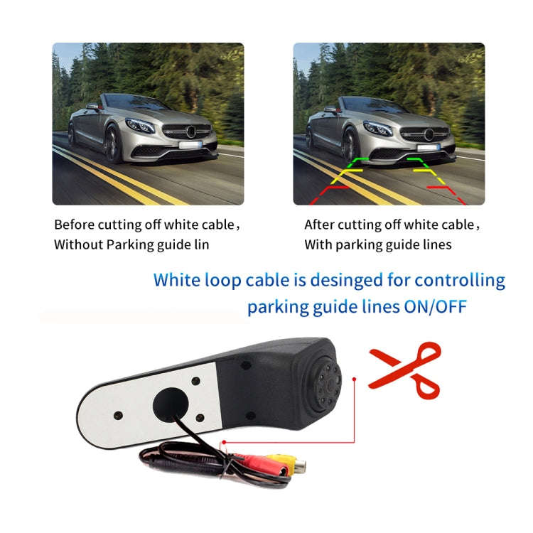 PZ475 Car Waterproof 170 Degree Brake Light View Camera + 7 inch Rearview Monitor for Volkswagen ...