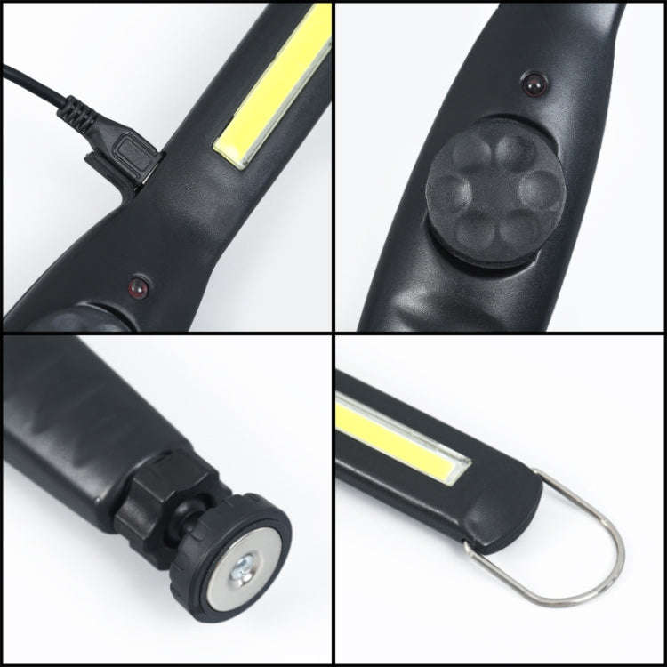 Car Home Car Work Maintenance Lamp Inspection Maintenance Light Emergency COB Charging Lamp (Black)