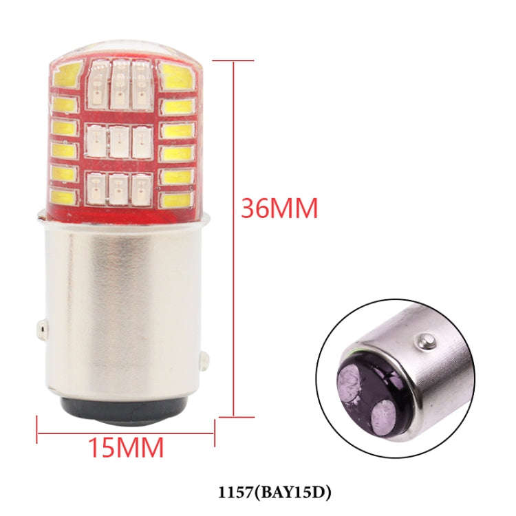 2 PCS 1157 DC12V / 1.1W Motorcycle / Car LED Double Color Flashing Light Turn Signal / Brake Lamp...