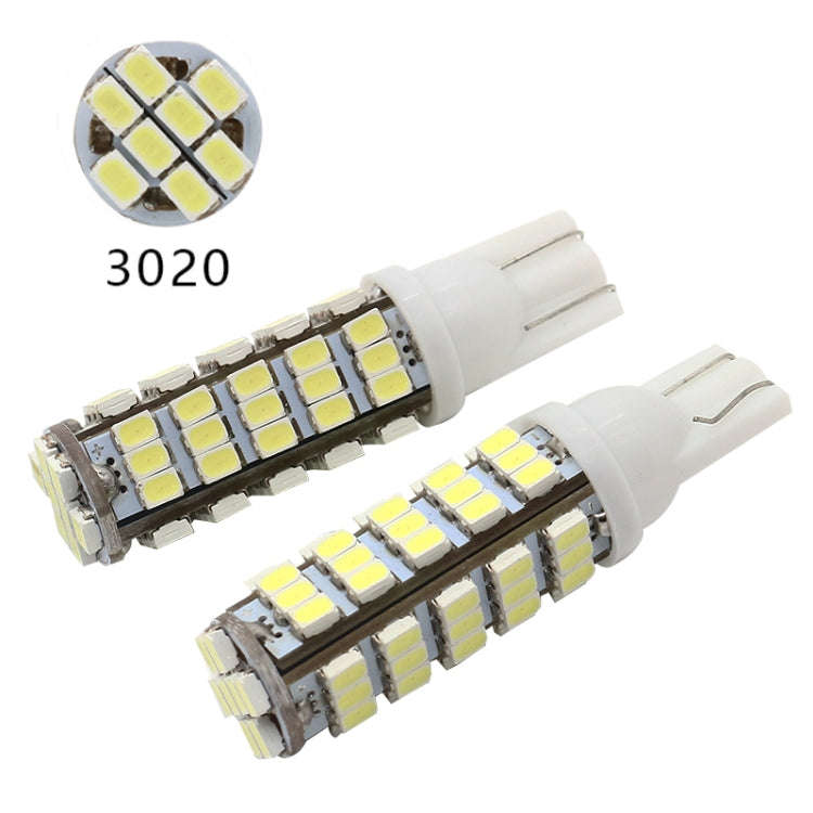 10 PCS T10 DC12V / 1.5W / 6500K / 75LM Car Clearance Lights Reading Lamp with 68LEDs SMD-3020 Lam...