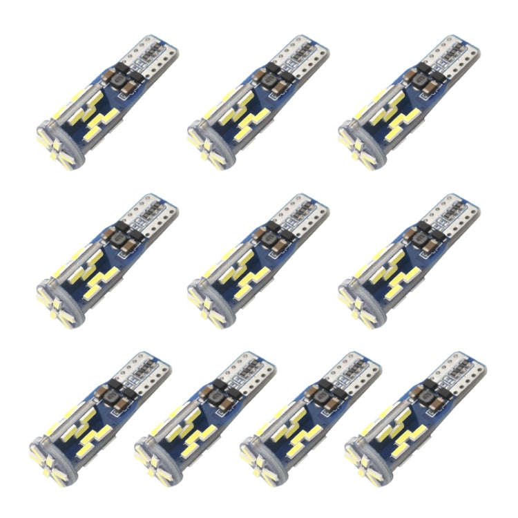 10 PCS T10 DC12V / 3W / 6000K / 180LM Car Canbus Decoding LED Clearance Lights with 30LEDs SMD-40...