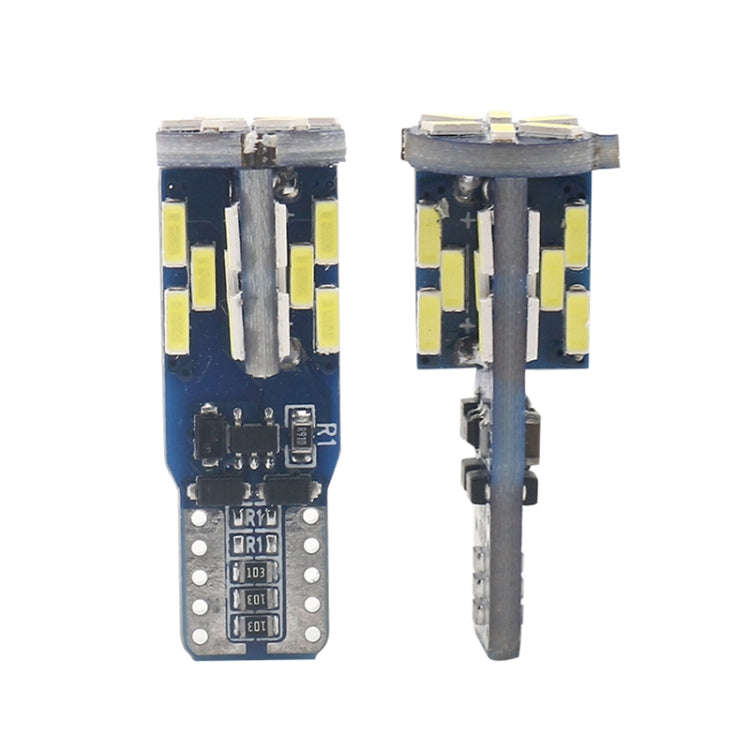 10 PCS T10 DC12V / 3W / 6000K / 180LM Car Canbus Decoding LED Clearance Lights with 30LEDs SMD-40...