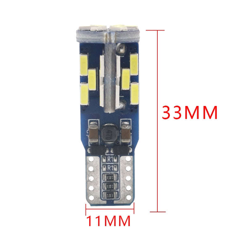 10 PCS T10 DC12V / 3W / 6000K / 180LM Car Canbus Decoding LED Clearance Lights with 30LEDs SMD-40...