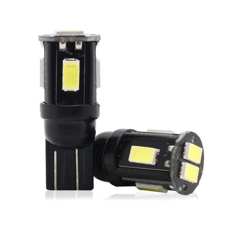 10 PCS T10 DC12V / 1.5W / 6000K / 80LM Car Decoding LED Clearance Lights with 6LEDs SMD-5630 Lamp...