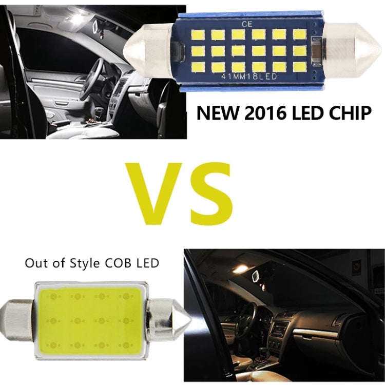 2pcs 31mm DC12-24V / 1W / 6000K / 60LM 12LEDs SMD Car Reading Lamp Dome Light