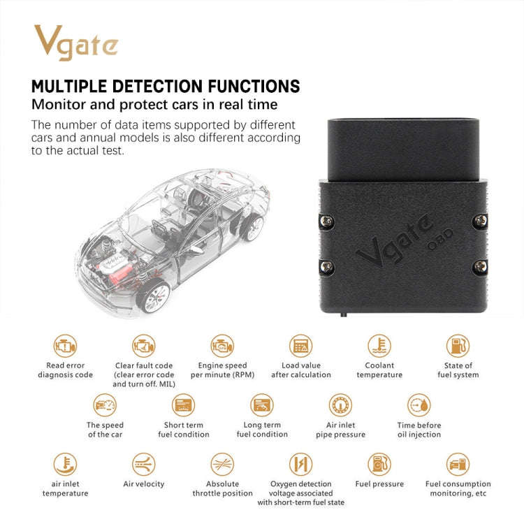 Vgate VLINKER MC V2.2 Bluetooth 3.0 Car OBD Fault Diagnosis Detector